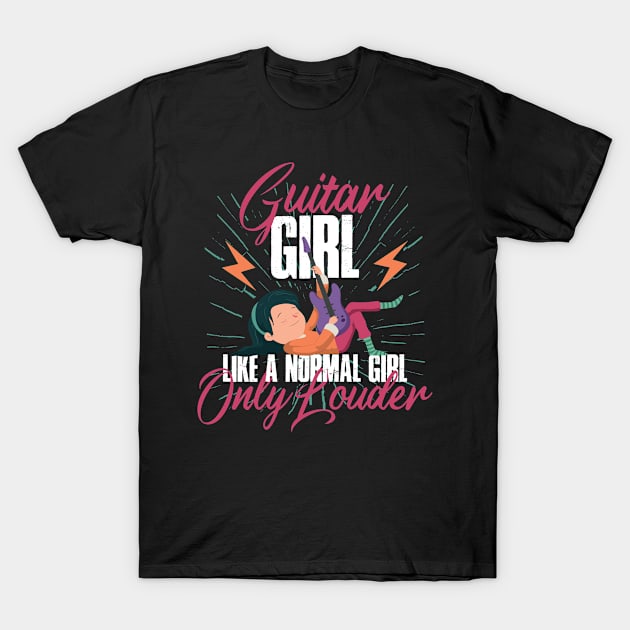 Guitar Girl Funny Guitarist Gift T-Shirt by CatRobot